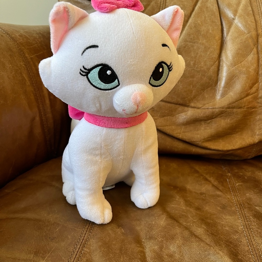 Disney Marie Plush Cat Toy - White and Pink